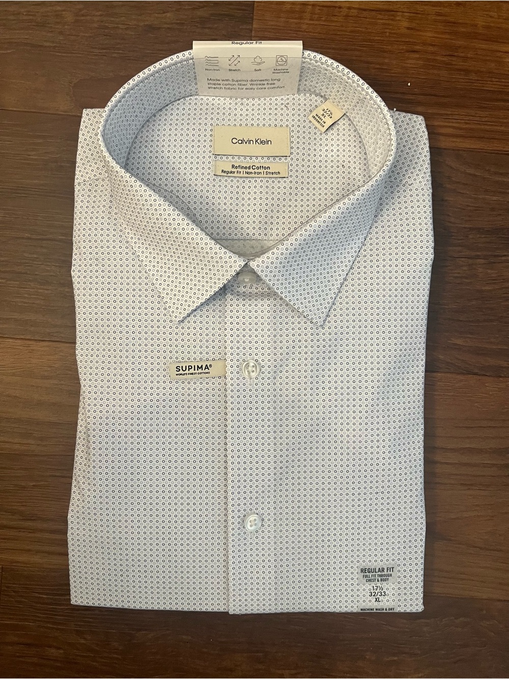 New Calvin Klein Regular Fit Button Up Shirt size XL